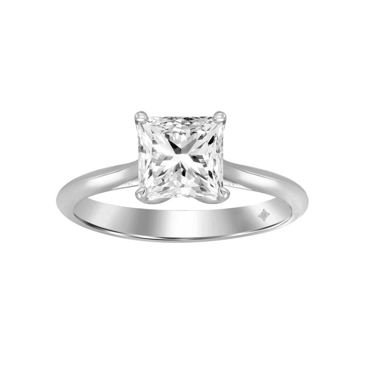 1.50 Carat Princess Lab-Grown Diamond Solitaire Engagement Ring | 14K White Gold | Solitaire Style