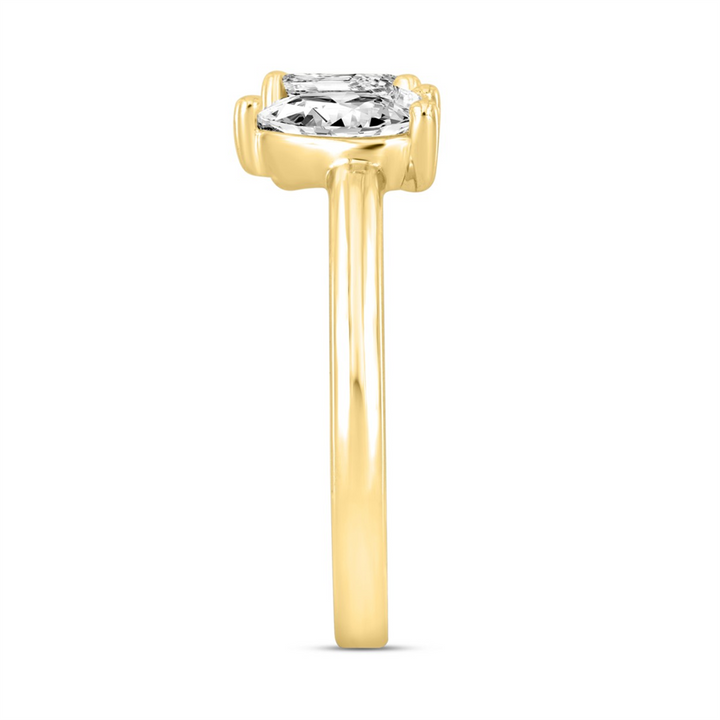 1 Carat Two Stone Lab-Grown Diamond Engagement Ring | 14K Yellow Gold | Toi Et Moi Style