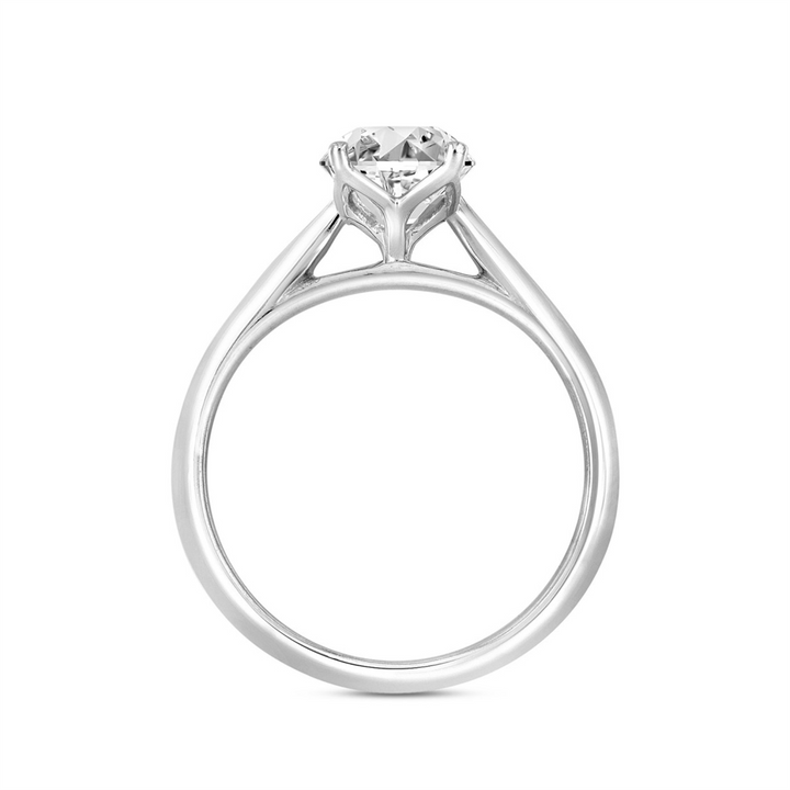 2.00 Carat Oval Lab-Grown Diamond Engagement Ring | 14K White Gold | Solitaire Style