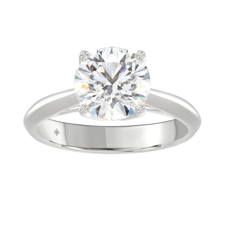 2.50 Carat Round Lab-Grown Diamond Engagement Ring | 14K White Gold | Solitaire Style