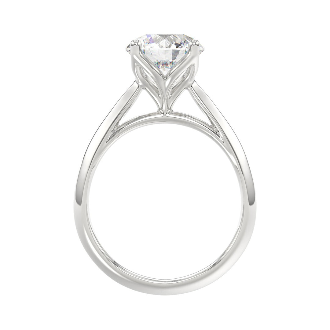 2.50 Carat Round Lab-Grown Diamond Engagement Ring | 14K White Gold | Solitaire Style