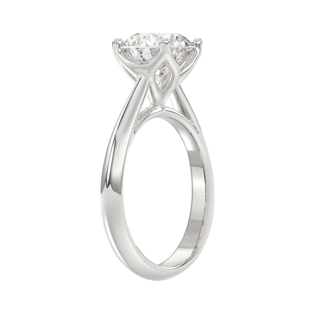 2.50 Carat Round Lab-Grown Diamond Engagement Ring | 14K White Gold | Solitaire Style