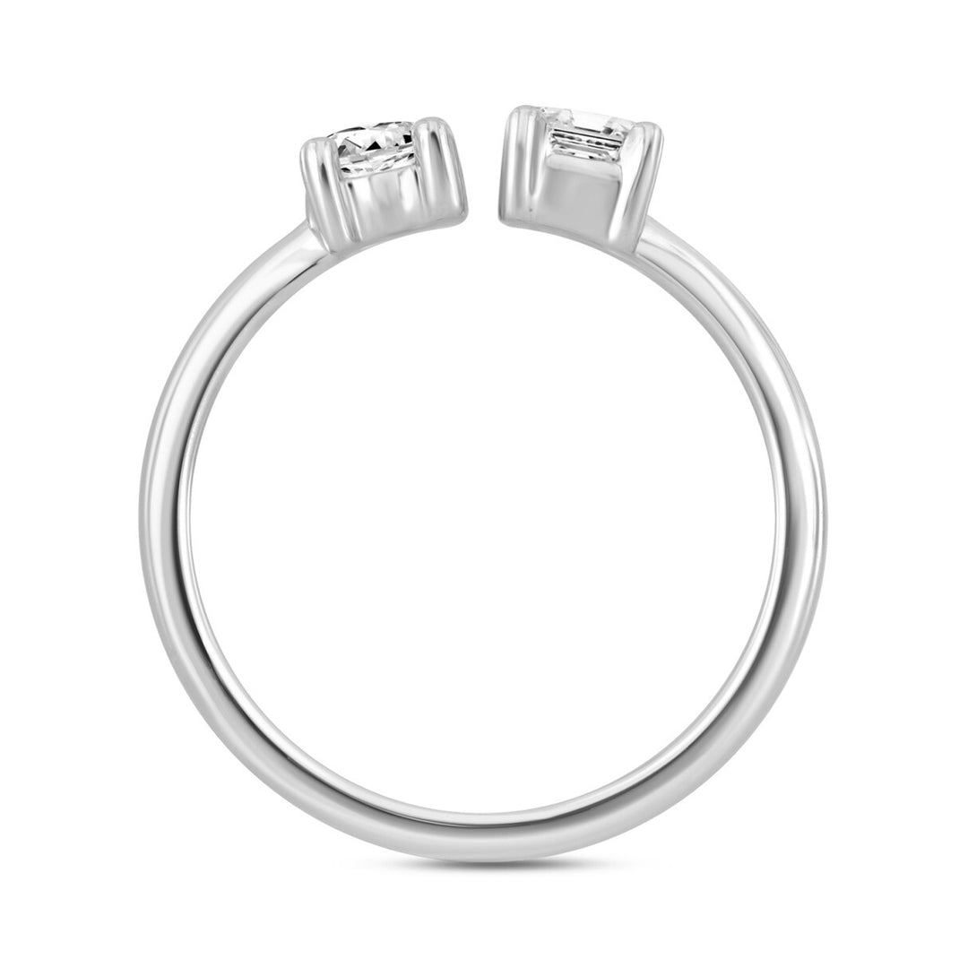2 Carat Two Stone Lab-Grown Diamond Engagement Ring | 14K White Gold | Toi Et Moi Style