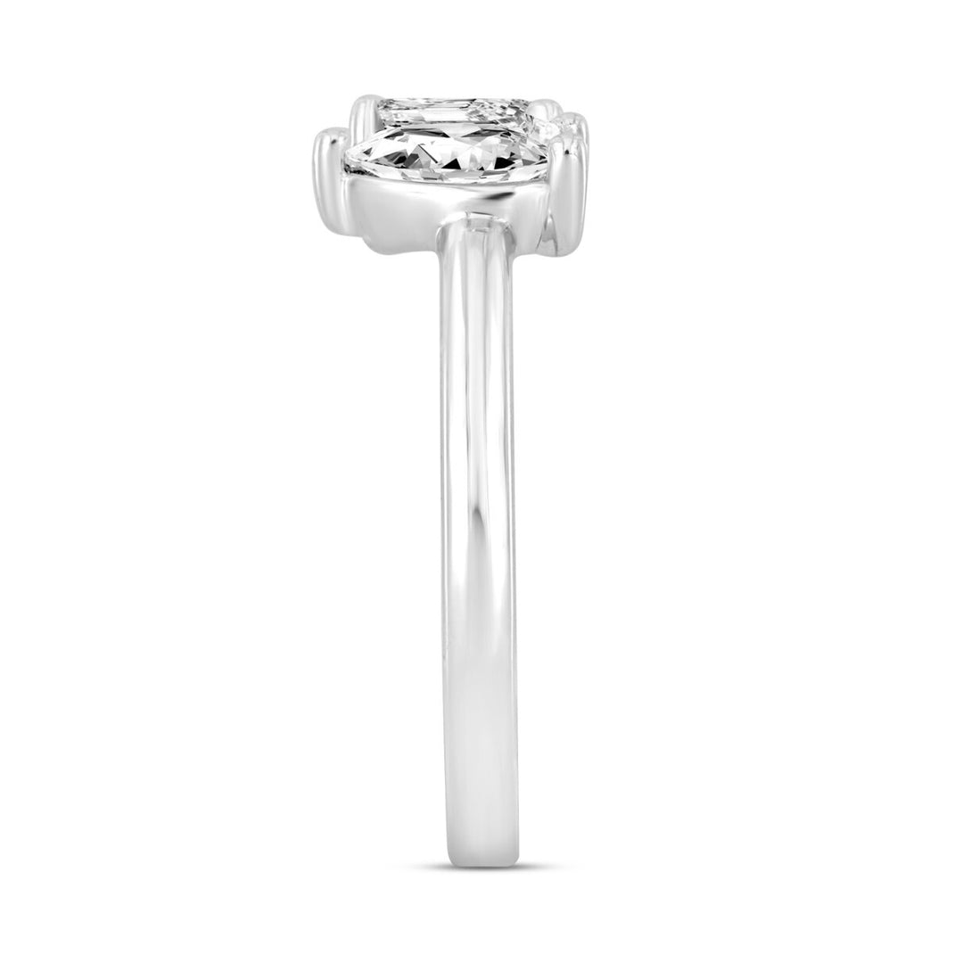 2 Carat Two Stone Lab-Grown Diamond Engagement Ring | 14K White Gold | Toi Et Moi Style