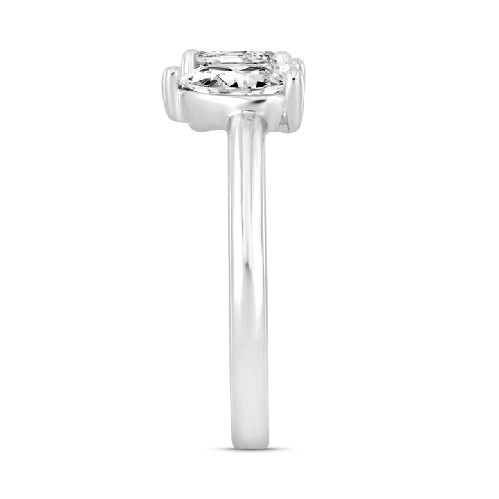2 Carat Two Stone Lab-Grown Diamond Engagement Ring | 14K White Gold | Toi Et Moi Style