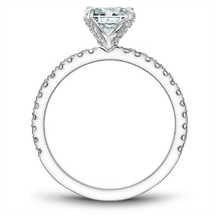 14K White Gold Round 0.40ctw Diamond Engagement Ring