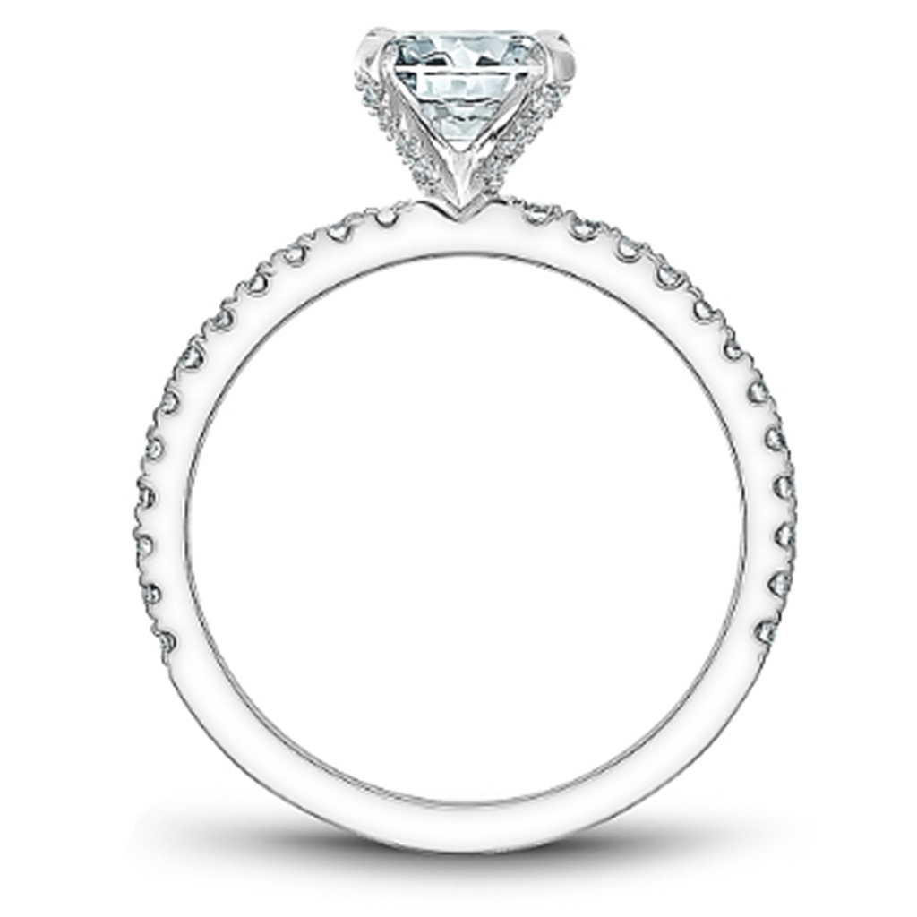 14K White Gold Round 0.40ctw Diamond Engagement Ring