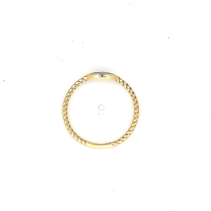 14K Yellow Gold Stackable Evil Eye Ring