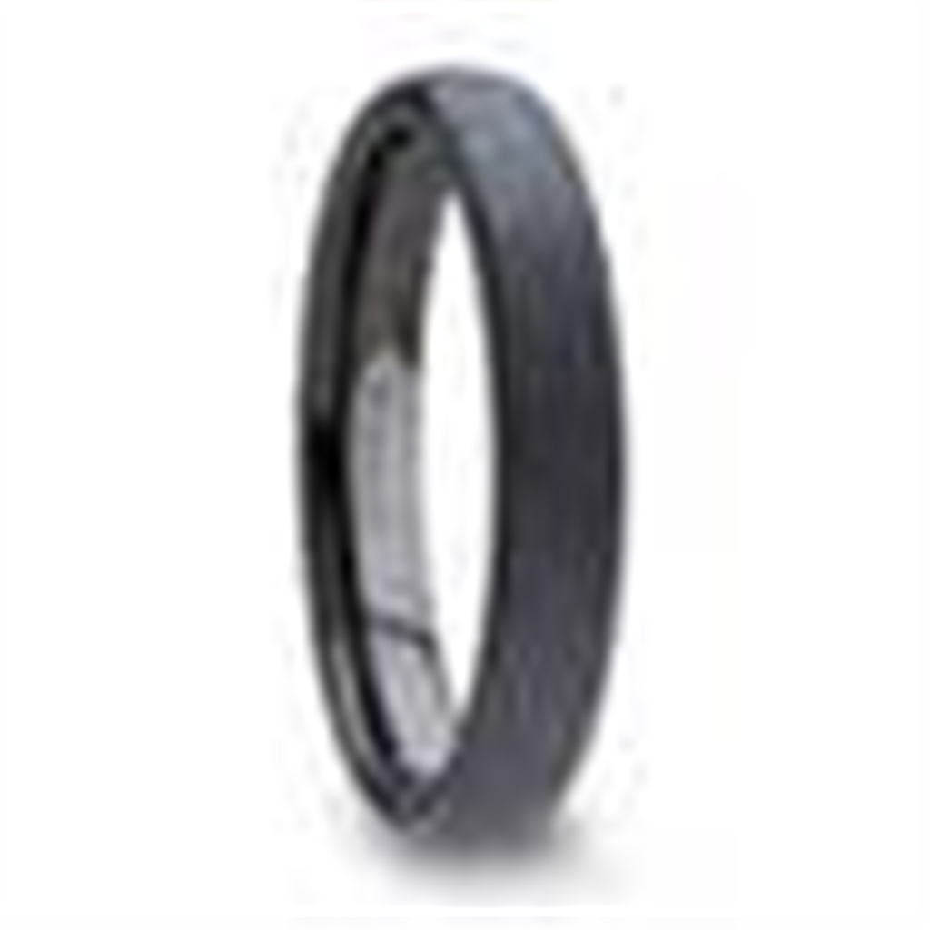 OBSIDIAN Domed Black Tungsten Carbide Ring with Sandblasted Crystalline Finish - 8mm