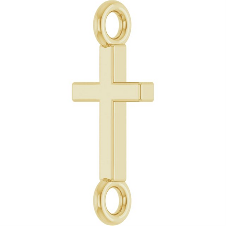 14K Yellow Gold Petite Cross Link Charm
