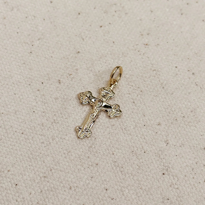 18k Gold Filled Delicate Crucifix Pendant
