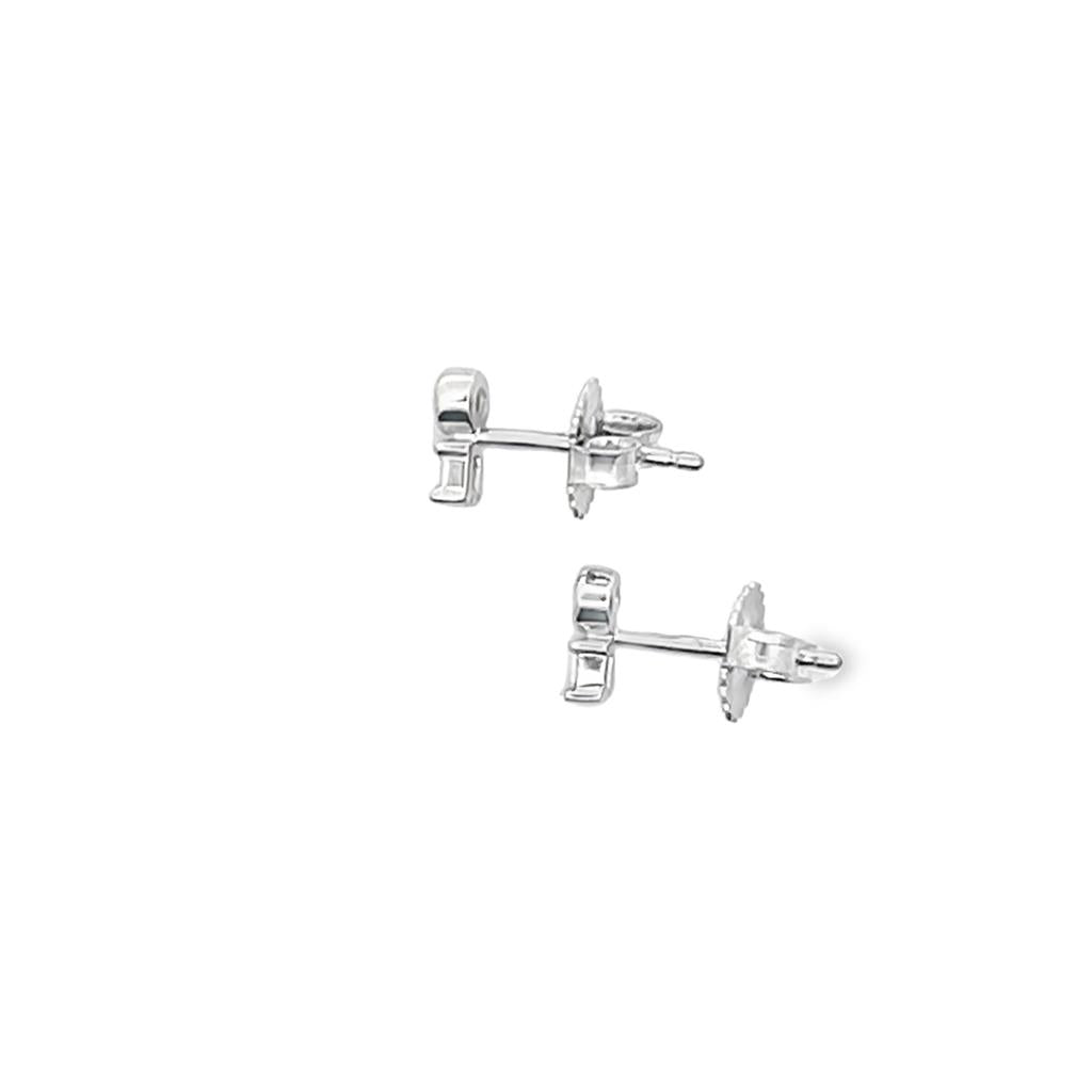 Sterling Silver 0.10ctw Diamond Stud Earrings