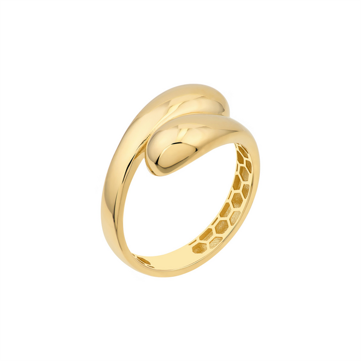 14K Yellow Bypass Chunky Gold Ring