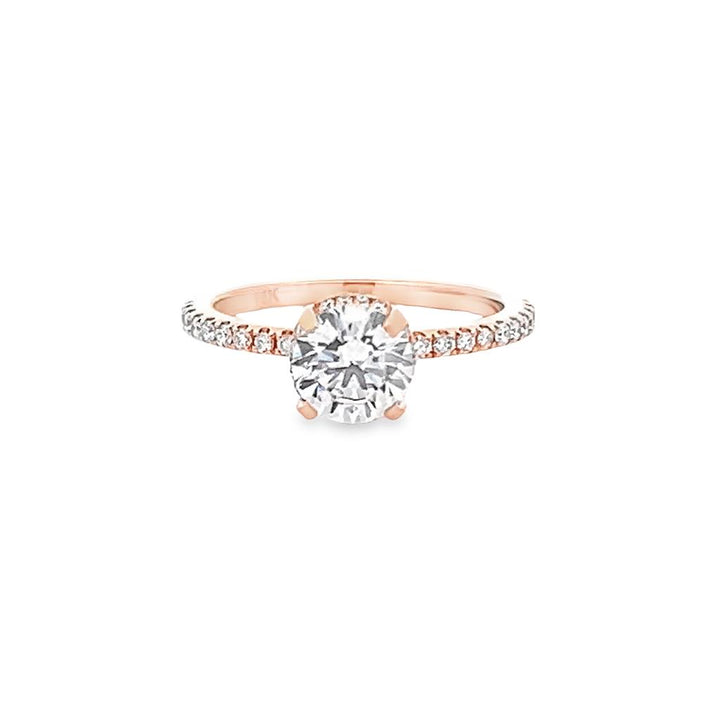 14K Rosé Gold Round 0.35ctw Diamond Engagement Ring