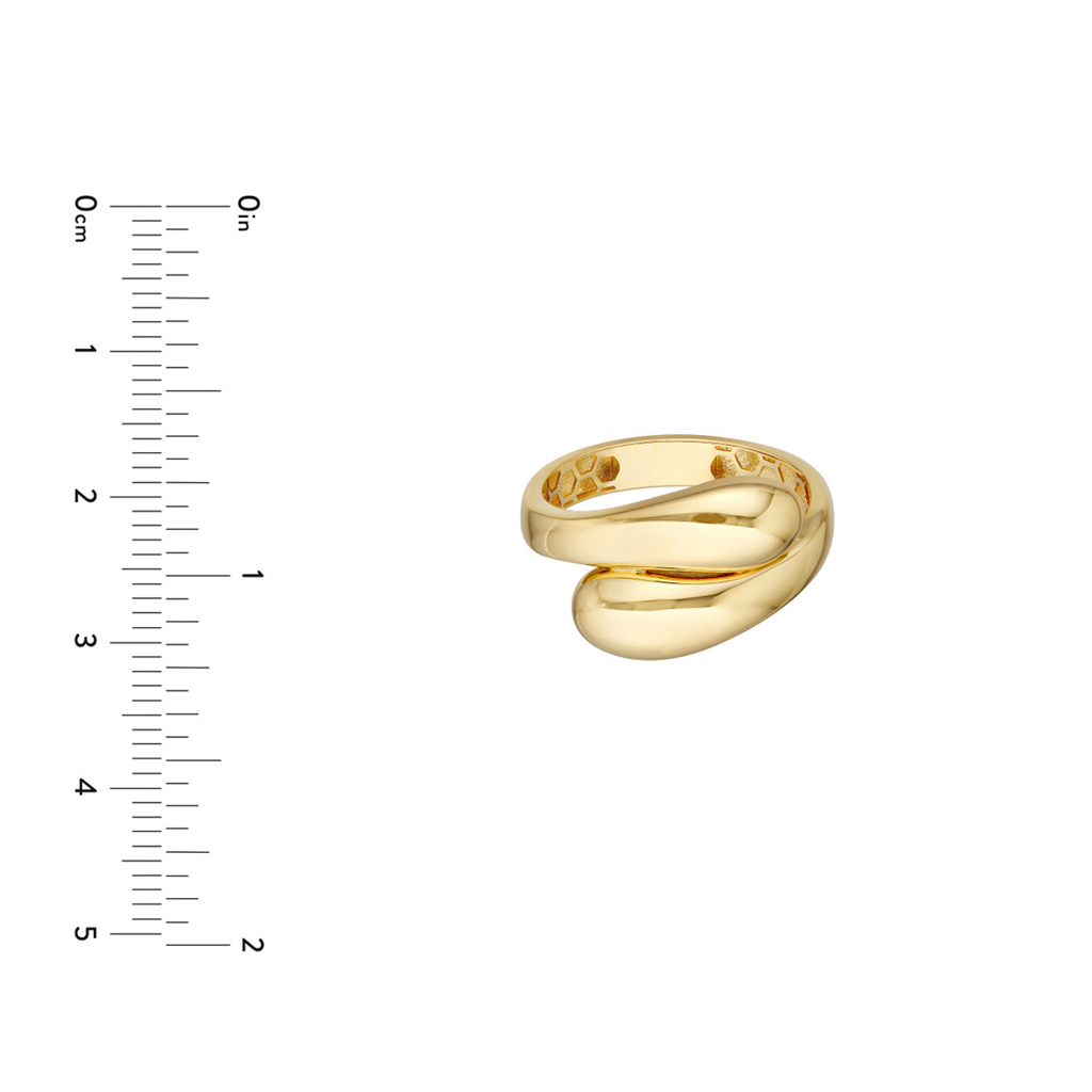 14K Yellow Bypass Chunky Gold Ring