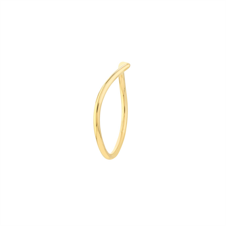 Stackable Chevron Wire Ring | 14K Yellow Gold | Size 7