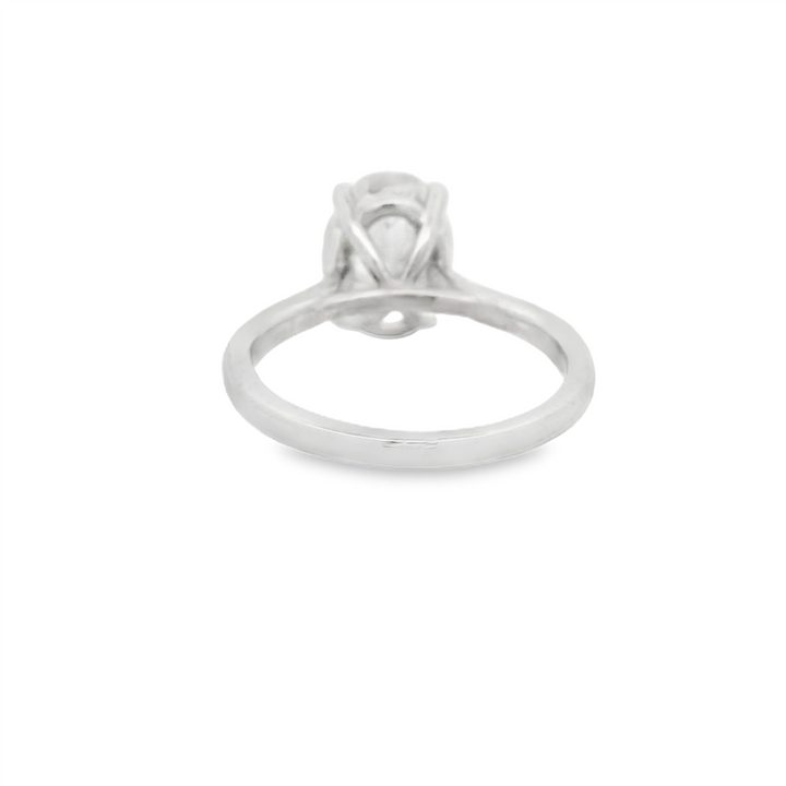 1.70 Carat Oval Lab-Grown Diamond Solitaire Engagement Ring | 14K White Gold