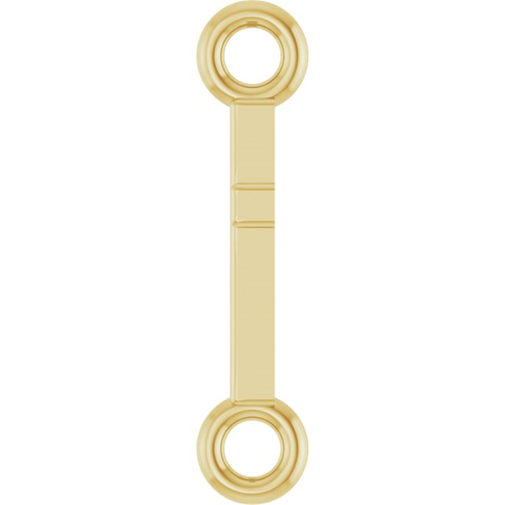 14K Yellow Gold Petite Cross Link Charm