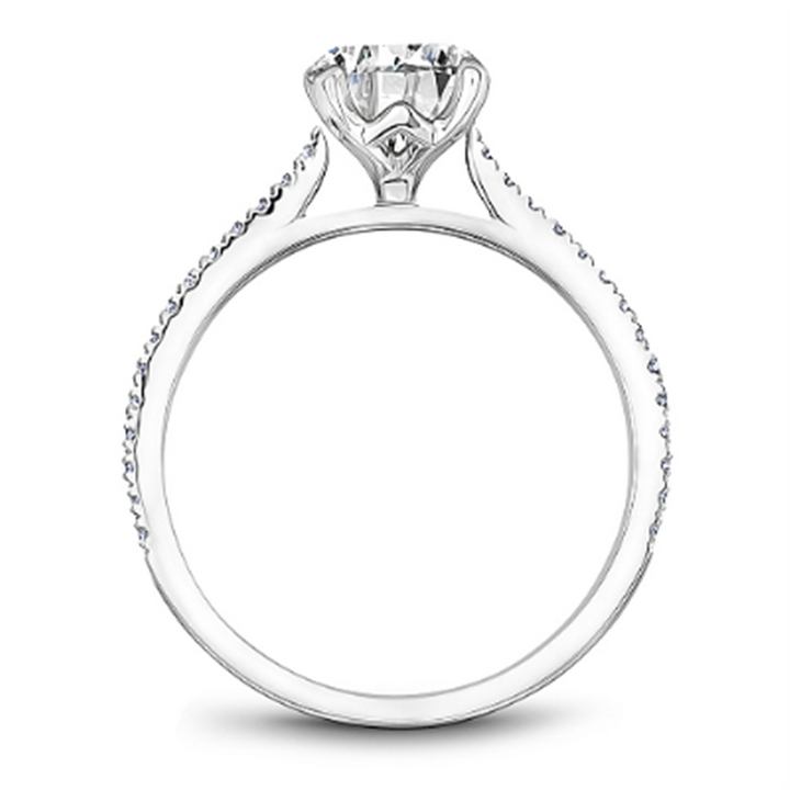 14K White Gold Round 0.17ctw Diamond Engagement Ring