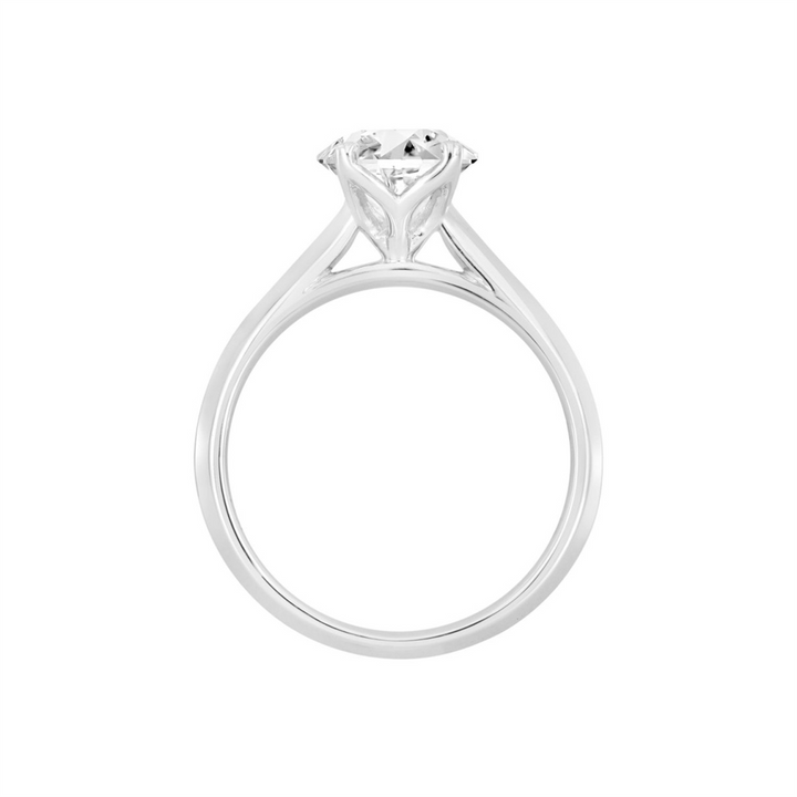 2.50 Carat Round Lab-Grown Diamond Engagement Ring | 14K White Gold | Solitaire Style