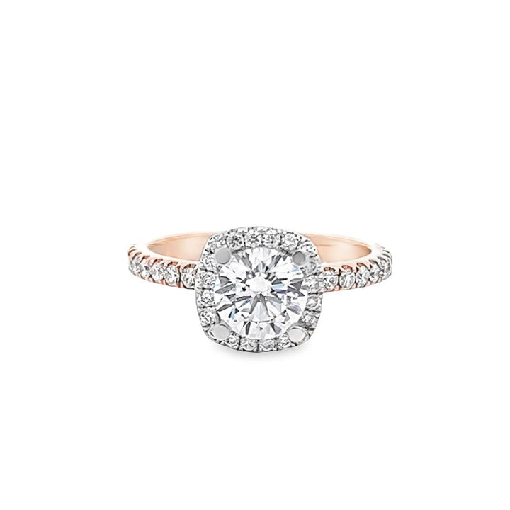 14K Two-Tone Round 0.47ctw Diamond Engagement Ring