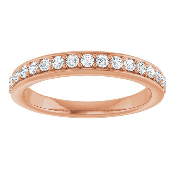 14K Rosé Gold 0.33ctw Prong-Set Diamond Wedding Band