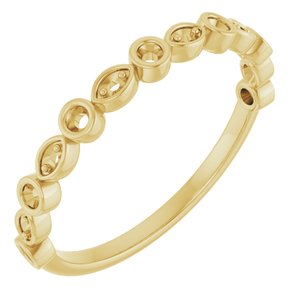 14K Yellow Gold  1.5 mm Round Anniversary Band Mounting