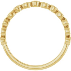 14K Yellow Gold  1.5 mm Round Anniversary Band Mounting