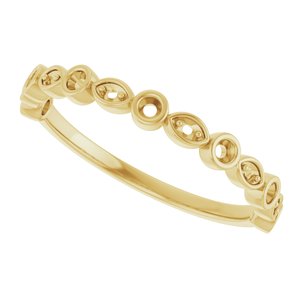 14K Yellow Gold  1.5 mm Round Anniversary Band Mounting