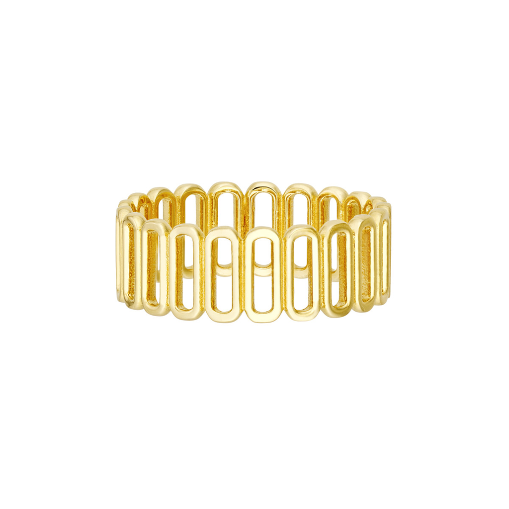 chunky gold paperclip ring