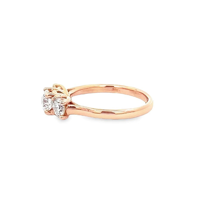 14K Rosé Gold Round 1.21ctw Diamond Engagement Ring