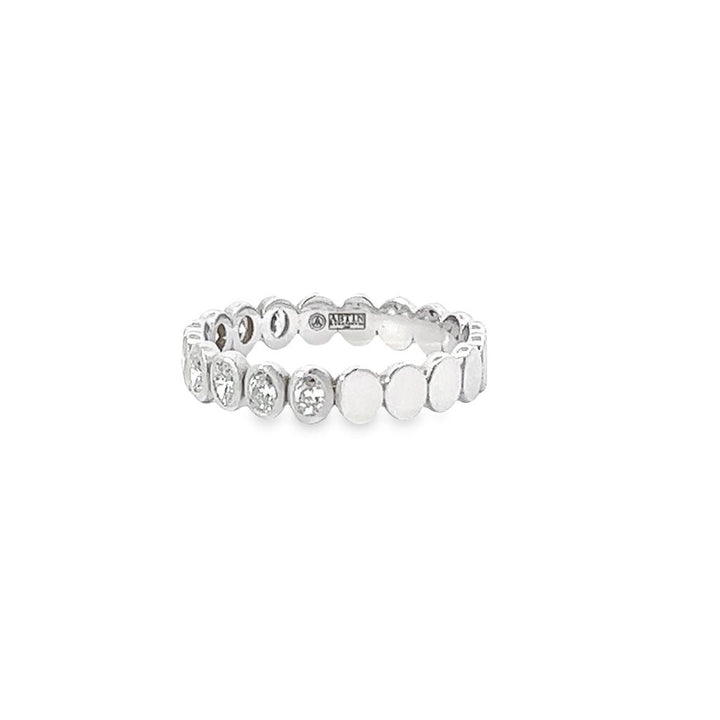 14K White Gold 0.43ctw Stackable Oval Diamond Wedding Band