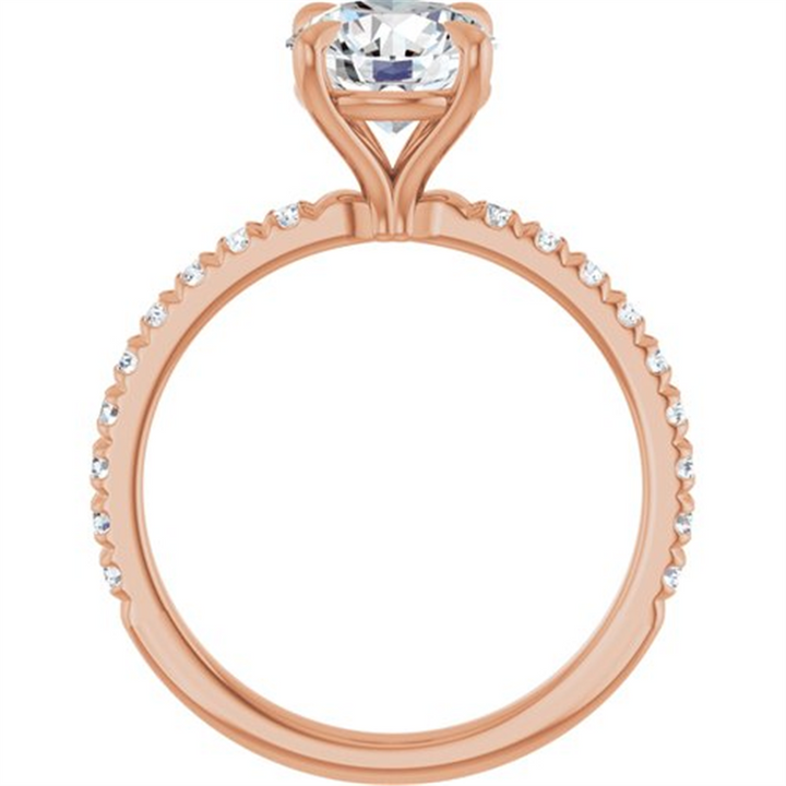 14K Rosé Gold Round 0.36ctw Diamond Engagement Ring