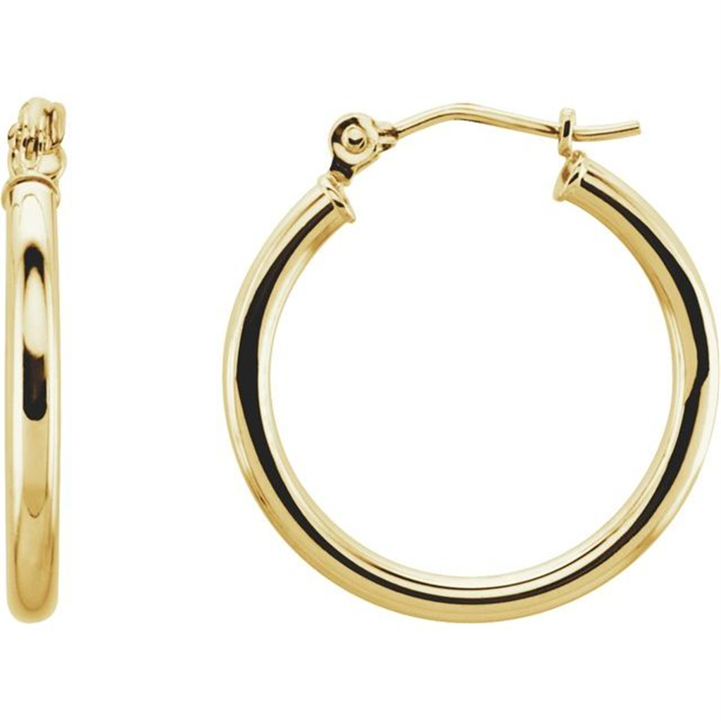14K Yellow Gold 34mm Hoop Earrings