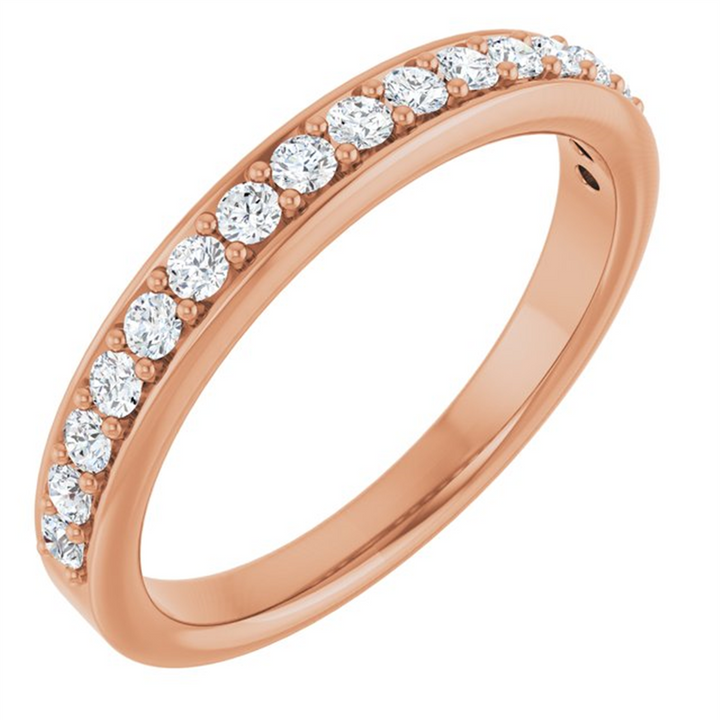 14K Rosé Gold 0.33ctw Prong-Set Diamond Wedding Band