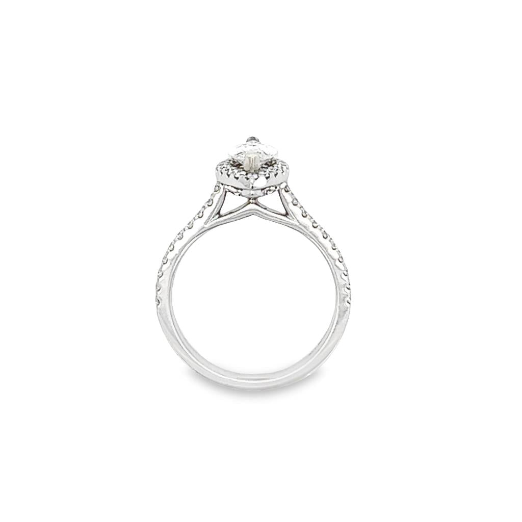 14K White Gold Noam Carver Marquise 0.71ctw Diamond Engagement Ring