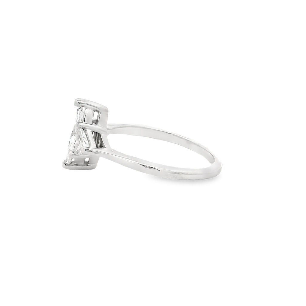 1 Carat Marquise Diamond Engagement Ring | 14K White Gold | Trinity