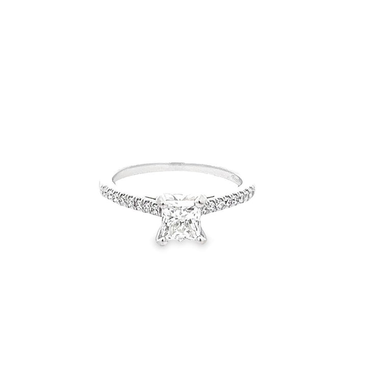 14K White Gold Princess 0.60ctw Diamond Engagement Ring