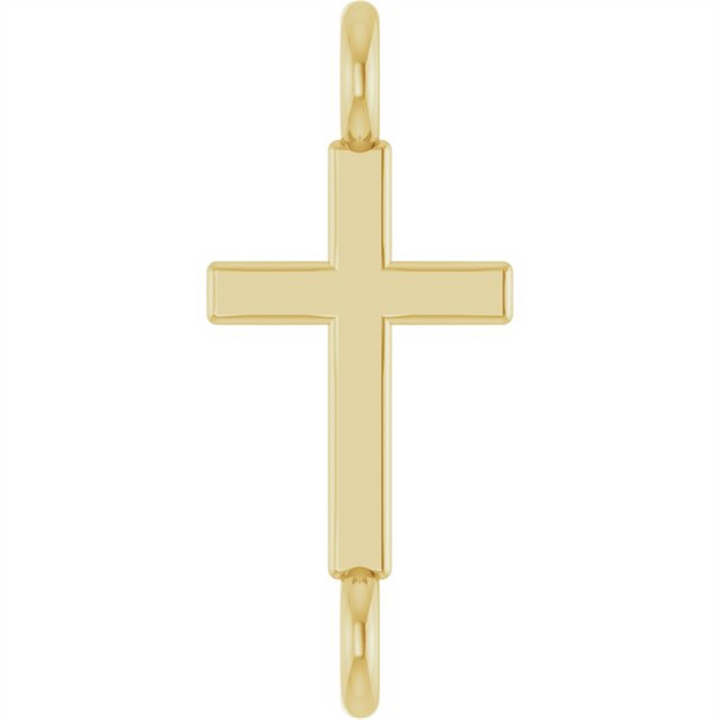 14K Yellow Gold Petite Cross Link Charm