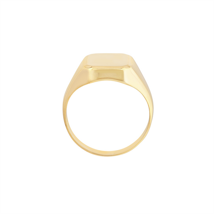 Chunky Gold Signet Ring | Genuine 14K Gold