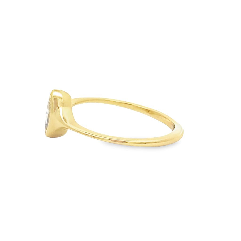 14K Rosé Gold Marquise 0.44ctw Bezel-Set Diamond Ring
