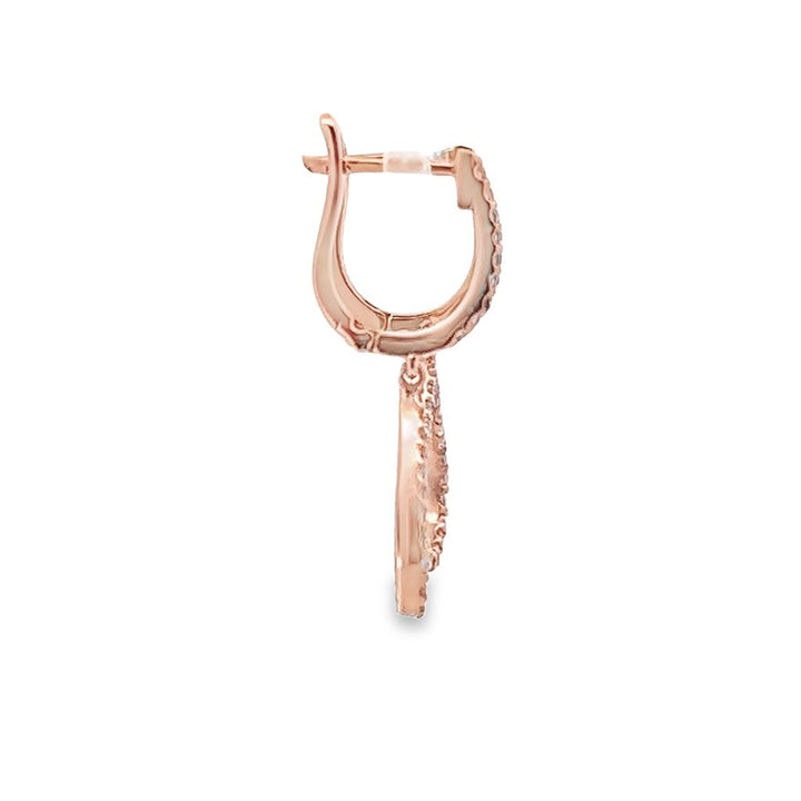 14K Rosé Gold 0.50ctw Diamond Drop Earrings