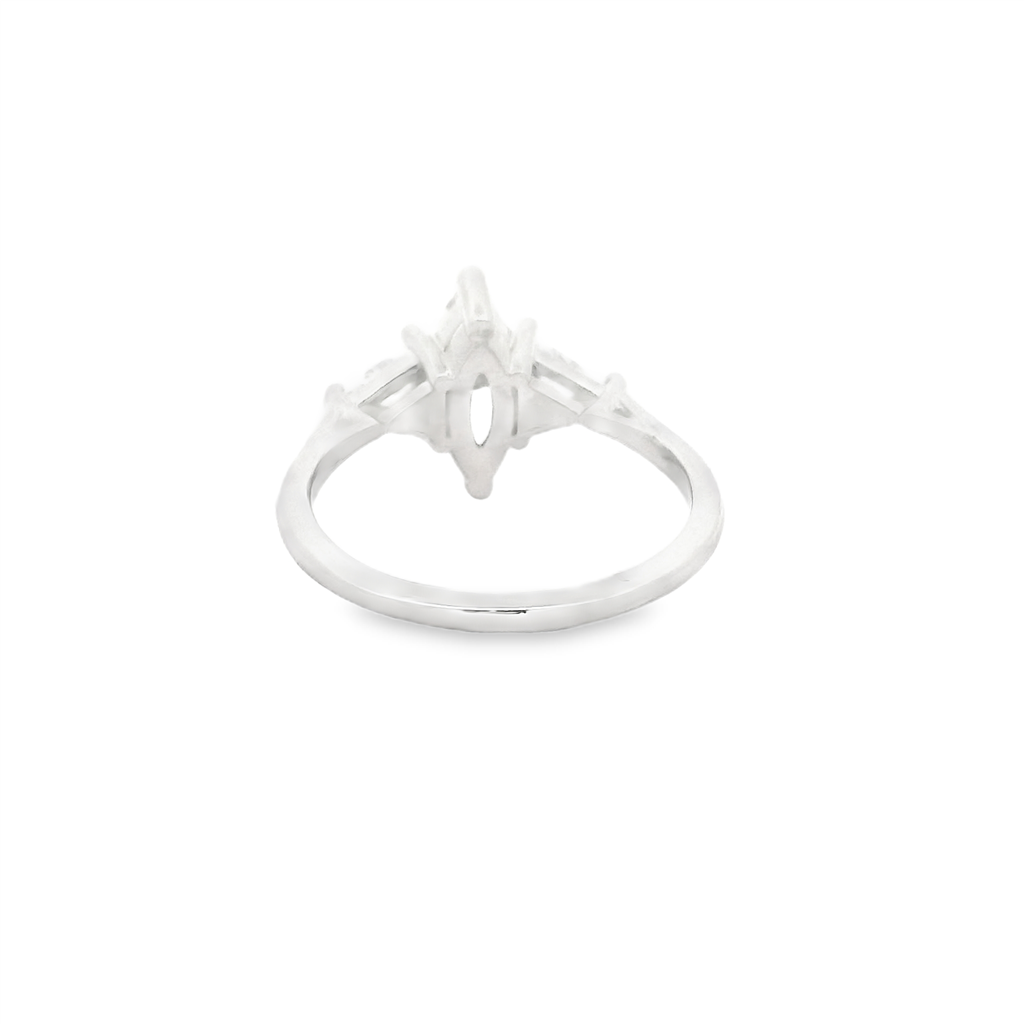 1 Carat Marquise Diamond Engagement Ring | 14K White Gold | Trinity