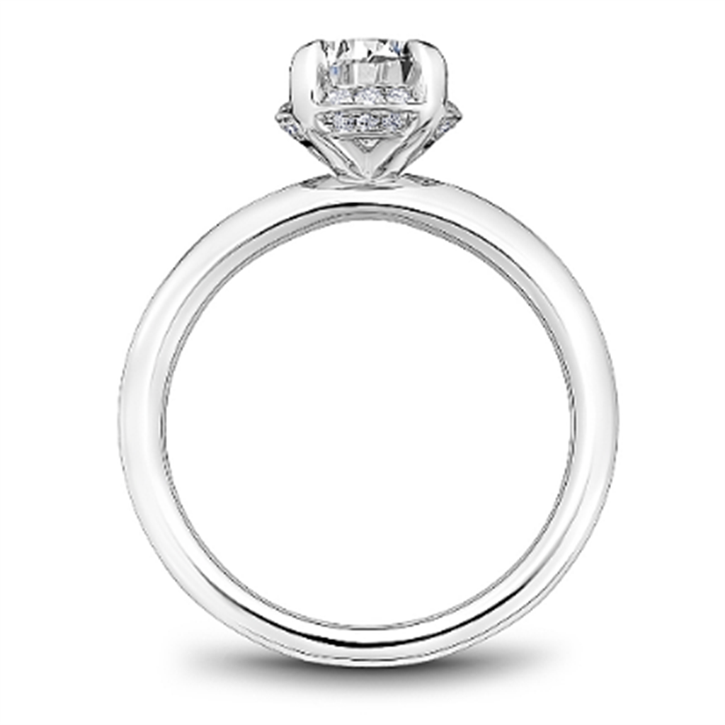14K White Gold Round 0.10ctw Diamond Engagement Ring