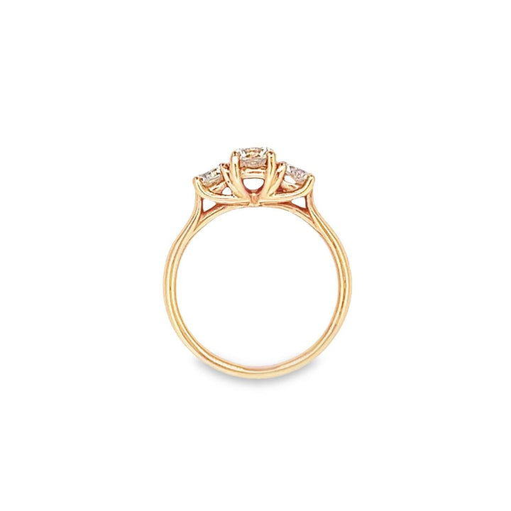 14K Rosé Gold Round 1.21ctw Diamond Engagement Ring