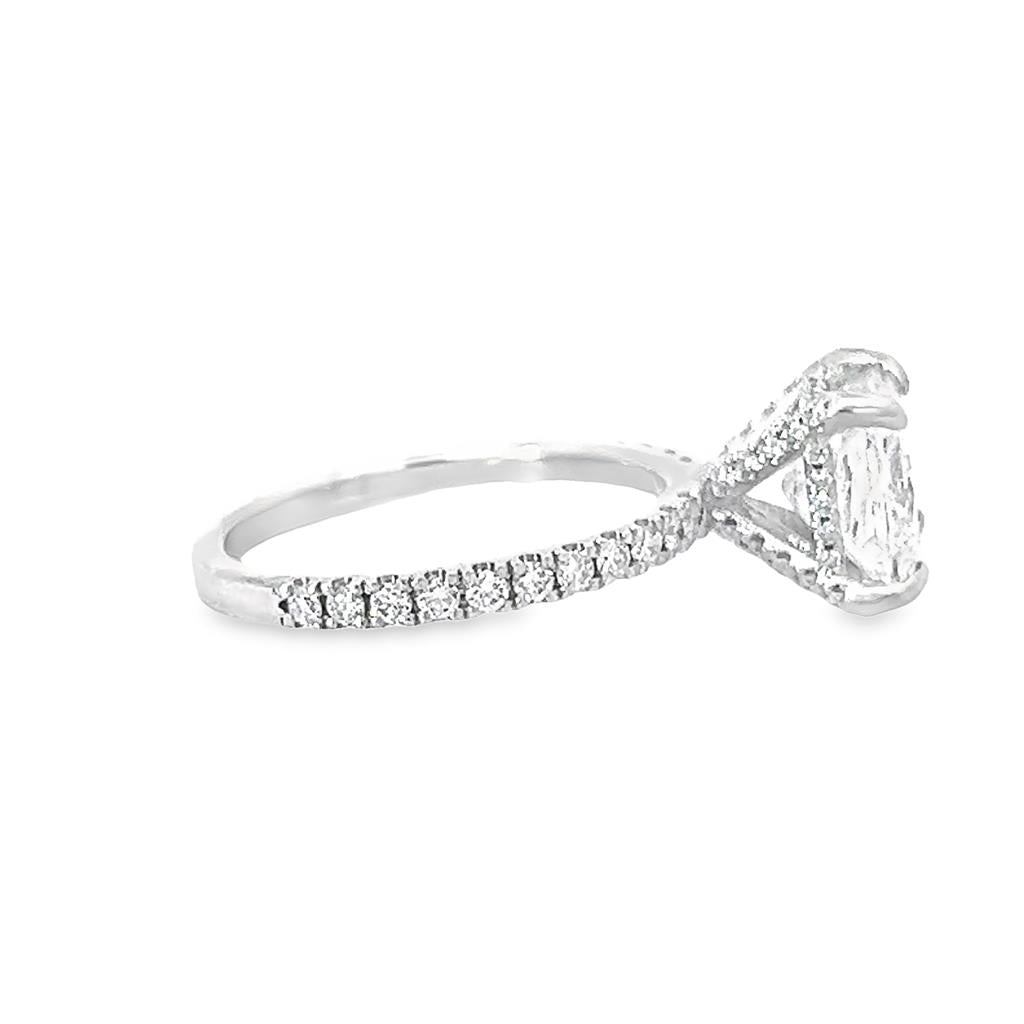 14 White Gold Princess 2.26ctw Diamond Engagement Ring