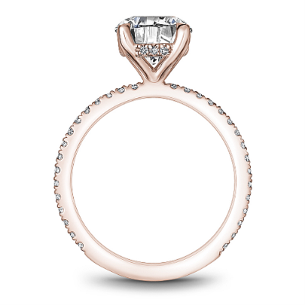 14K Rosé Gold Round 0.30ctw Diamond Engagement Ring