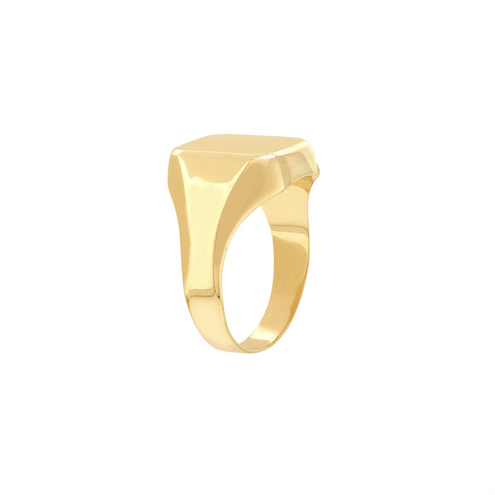 Chunky Gold Signet Ring | Genuine 14K Gold