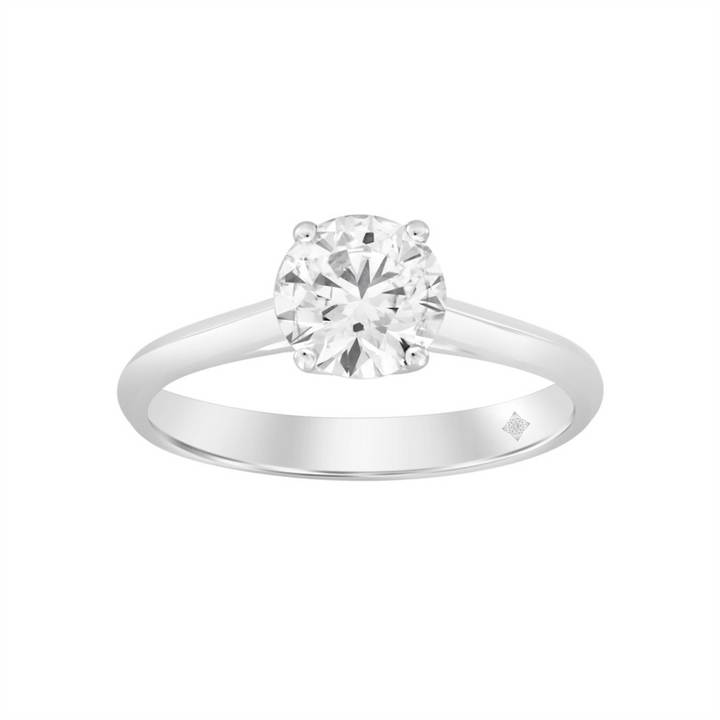 2.50 Carat Round Lab-Grown Diamond Engagement Ring | 14K White Gold | Solitaire Style